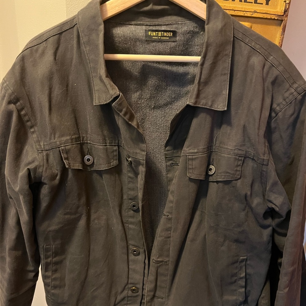 Flint and Tinder waxed trucker jacket Large